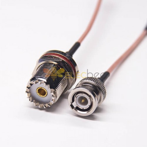 20pcs UHF Female Bulkhead Connector to BNC Straight Male Cable RG316