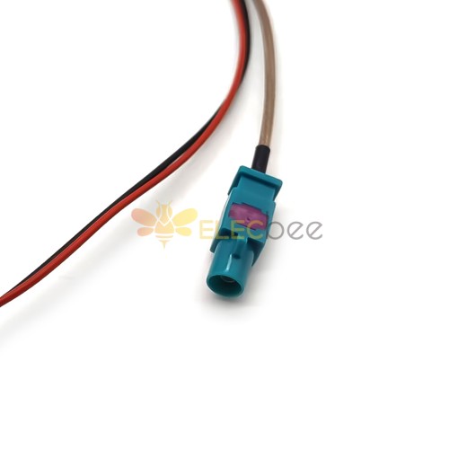Fakra Z Type Connector Straight Male To GX12 4 Pin Male Assembly Wire Harness 2464 4C 22AWG+RG316 Cable