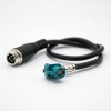 Fakra Z Type HSD Right Angle Female To Straight GX12 4 Pin Male Cable