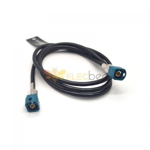 LVDS线束厂家专供HSD4芯水蓝色公转公组装线缆1M