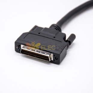 50pin SCSI Cable Male to Male Straight Overmolded Cable 0.2M