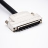 68針SCSI HPDB 直式公轉母螺絲鎖接線連接器1米