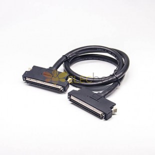 Kabel SCSI HPCN 68 Pin Stecker zu HPCN 68 Pin Latch Lock Panel Mount Field Montagekabel 2M
