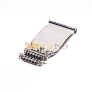IDC Connector Female 50 Pin to HPCN Female 50 Pin Flat Ribbon Cable 1 to 2 20 CM