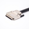 Metallic Shell VHDCI Male to Male 68pin Straight Overmolded Cable Fixed with screws 0.2M
