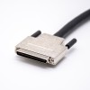 Metallic Shell VHDCI Male to Male 68pin Straight Overmolded Cable Fixed with screws 0.2M