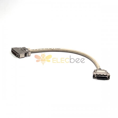 SCSI 50 Pin Male to Female HPDB Straight Latch Lock for Cable 1M SCSI 50 Pin Male to Female HPDB Straight Latch Lock for Cable 1