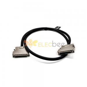 SCSI 50 Pin Erkek - Erkek HPCN Düz Vidalı Kilitler Fişten Mandala Kilit Fişine Kablo 1M