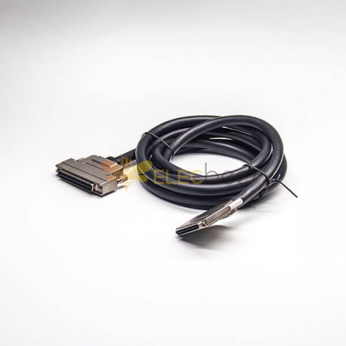 SCSI 68 Pin Cable HPCN Masculino para VHDCI 68 Pin Male Latch Lock Straight Zinc Alloy Field Assembly Cable 2M