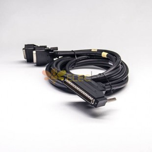 SCSI 68Pin Cable HPDB macho a 2HPDB 36Pin macho tornillo bloqueo over-molded Cable Panel Mount 2M