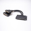 Cabo SCSI 68pin Double Plug to 100pin Overmolded Cable with Screw Lock 0.2M