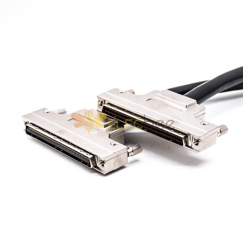 Assemblage de câbles SCSI droit 100 broches mâle HPDB vers HPCN piercing en alliage de zinc longueur de câble 5 m