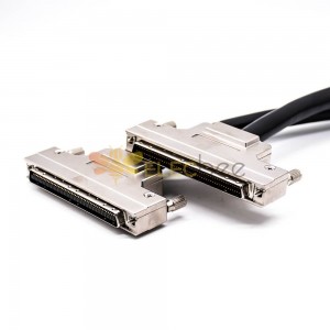 SCSI-Kabelkonfektion Gerader 100-poliger Stecker HPDB auf HPCN Piercing Zinklegierung Kabellänge 5 m cm