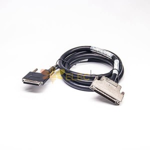 SCSI Cable Types VHDCI 68 Pin Câble surmoulé Mâle à HPCN 68Pin Male Field assembly Cable 2M
