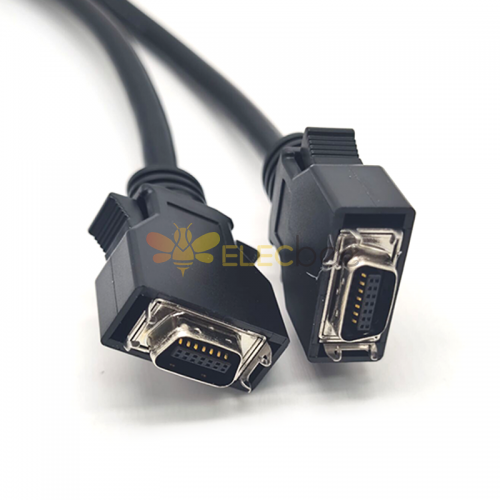 SCSI Connector 14 Pin Straight Male to Male Connector Verrou de verrouillage Double Ended Cable 1M