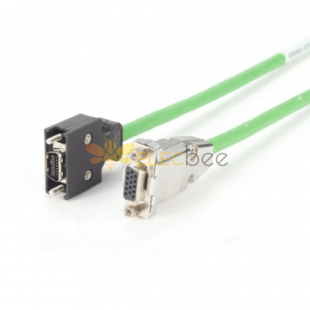 SCSI HPCN 14Pin Male To D-Sub 15Pin Female Connector With Siemens V90 Servo Motor Encoder Cable 1M