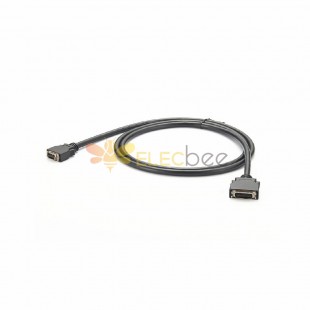 SCSI MDR 26Pin Male To Male Straight Snap Type Connector With Servo Encoder Cable 1.5M