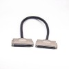 SCSI Round Cable HPCN 100 Pin Male to HPCN 100 Pin Male Zinc Alloy Field Assembly Cable 2M