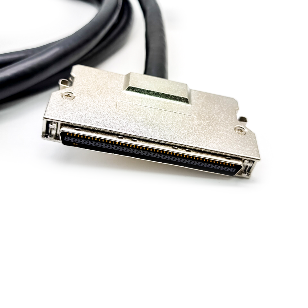 SCSI Rundkabel HPCN 100 Pin Stecker zu HPCN 100 Pin Stecker Zinklegierung Feld Montagekabel 2M
