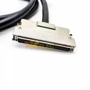 SCSI Yuvarlak Kablo HPCN 100 Pin Erkek hpcn 100 Pin Erkek Çinko Alaşım Alan Montaj Kablosu 2M