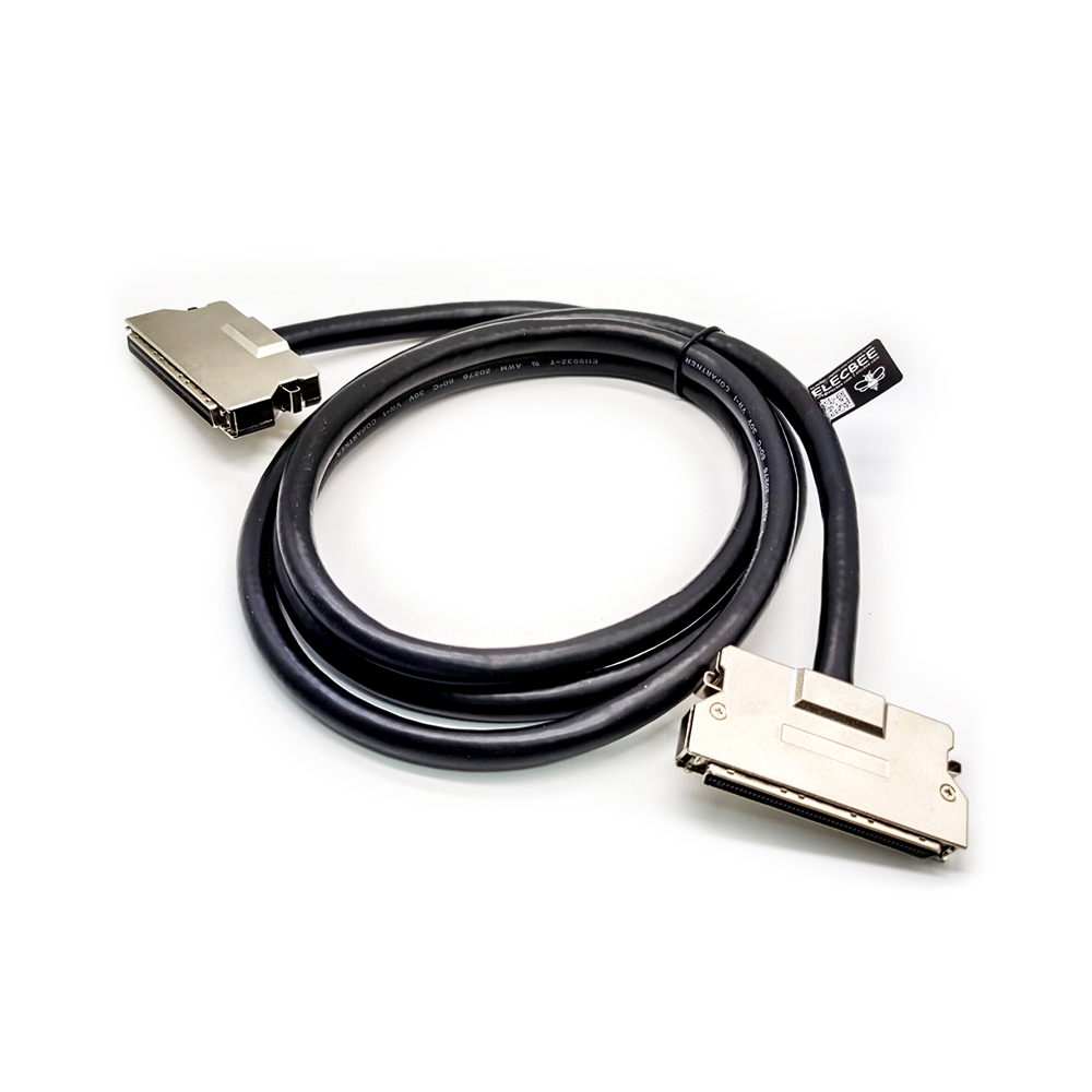 SCSI Cabo Redondo HPCN 100 Pin Male para HPCN 100 Pin Male Zinc Alloy Field Assembly Cable 2M