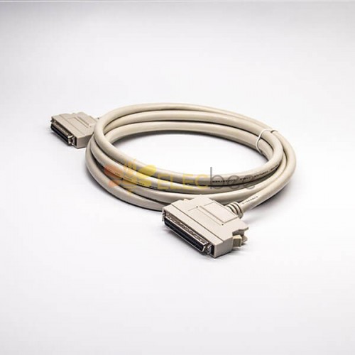 SCSI50 Pin Cable HPCN Mâle à HPCN 50 Pin Male Latch Lock Zinc Alloy Straight Over-molded Cable 2M