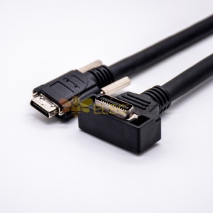 VHDCI Male 26pin Right angle to SCSI Male 26pin Straight cable Overmolded Cable 1M