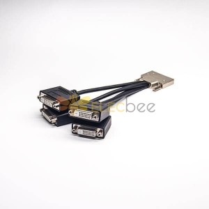VHDCI a DVI Cable macho 68Pin a 4DVI 68 Pin macho Aleación de zinc estriada 0.2M