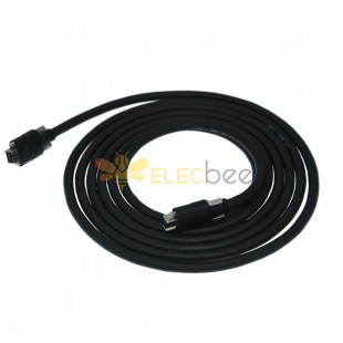 1394A to B Industrial Camera Cable with Lock Data 5m