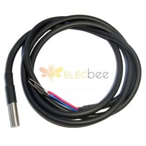 DS18B20不锈钢防水温度传感器电缆 1m