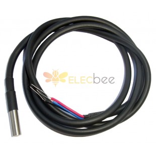 DS18B20不锈钢防水温度传感器电缆 3m