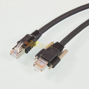 工业网络电缆 RJ45 转 RJ45 公头工业 LAN 电缆 Cat 5E-6-6A 10 Gb 以太网电缆 3m