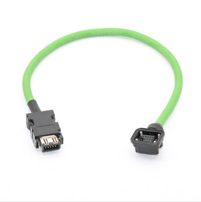 Cable de baja potencia para codificador de servomotor Mitsubishi, Cable de alta flexibilidad resistente a la flexión, 0,2 m