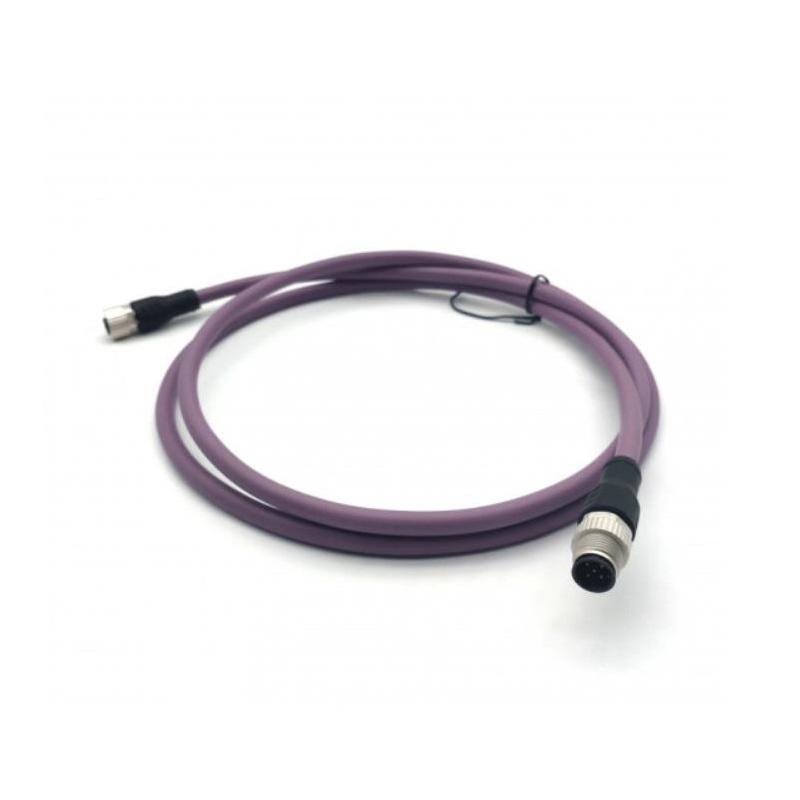 M12 Male to M12 Female Industrial DeviceNet Bus Cable 3m