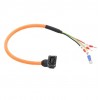 Cable de alimentación para servomotor Mitsubishi, resistente a la flexión, alta flexibilidad, 0,2 m