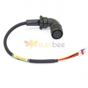Cable de alimentación para servomotor Panasonic de alta flexibilidad y resistencia a la flexión de 0,2 m