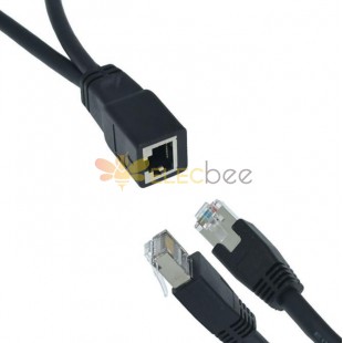 RJ45 Male to Female Industrial Network Extension Cable CAT6 Gigabit High Flexible 1m