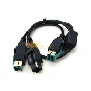 12V POWER USB to 5V POWER USB Male-to-Male Communication Data Power Cable