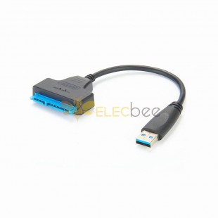 2.5 インチ SATA メス - USB 3.0 タイプ A オス ケーブル 0.1M