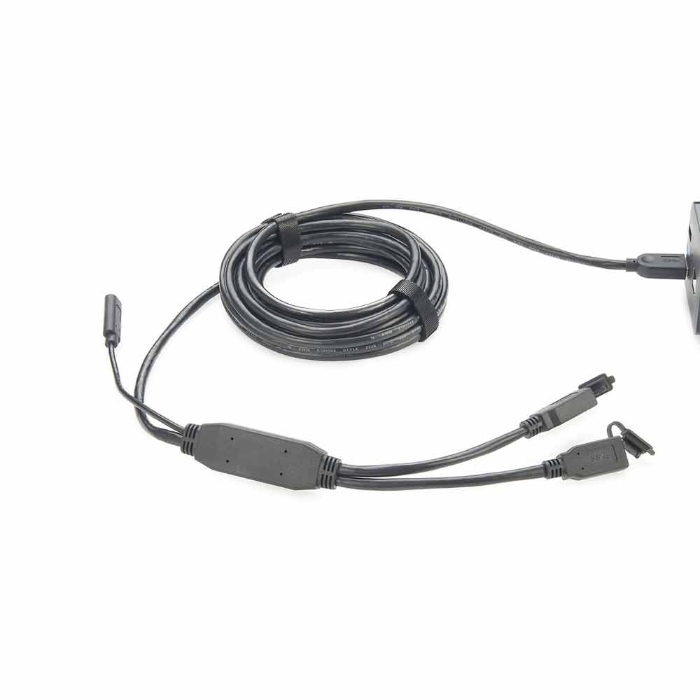 2 Port USB Active Repeater Cable with Powered Adapter
