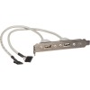 2-Port USB Type A Female Slot Plate to IDC 5 Pin Female Connectors Low Profile Adapter Cable 30cm