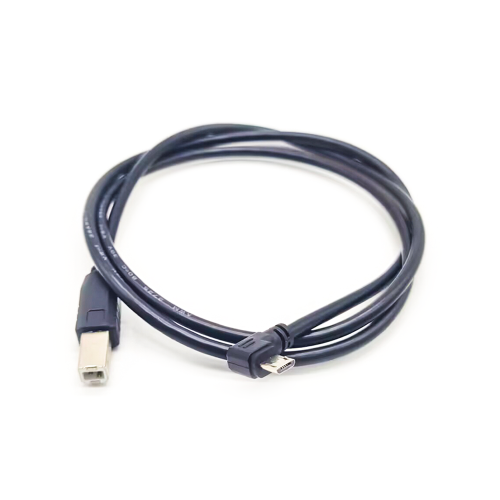 20pcs USB Cable Micro USB to USB B Left Angle to Straight Double Male Plugs