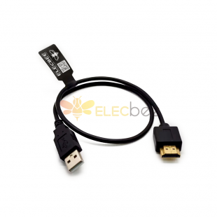 20本USB - HDMIコンバータケーブル1.5フィートUSB 2.0オス - HDMIオス充電ケーブルコード(HDMI/USB)