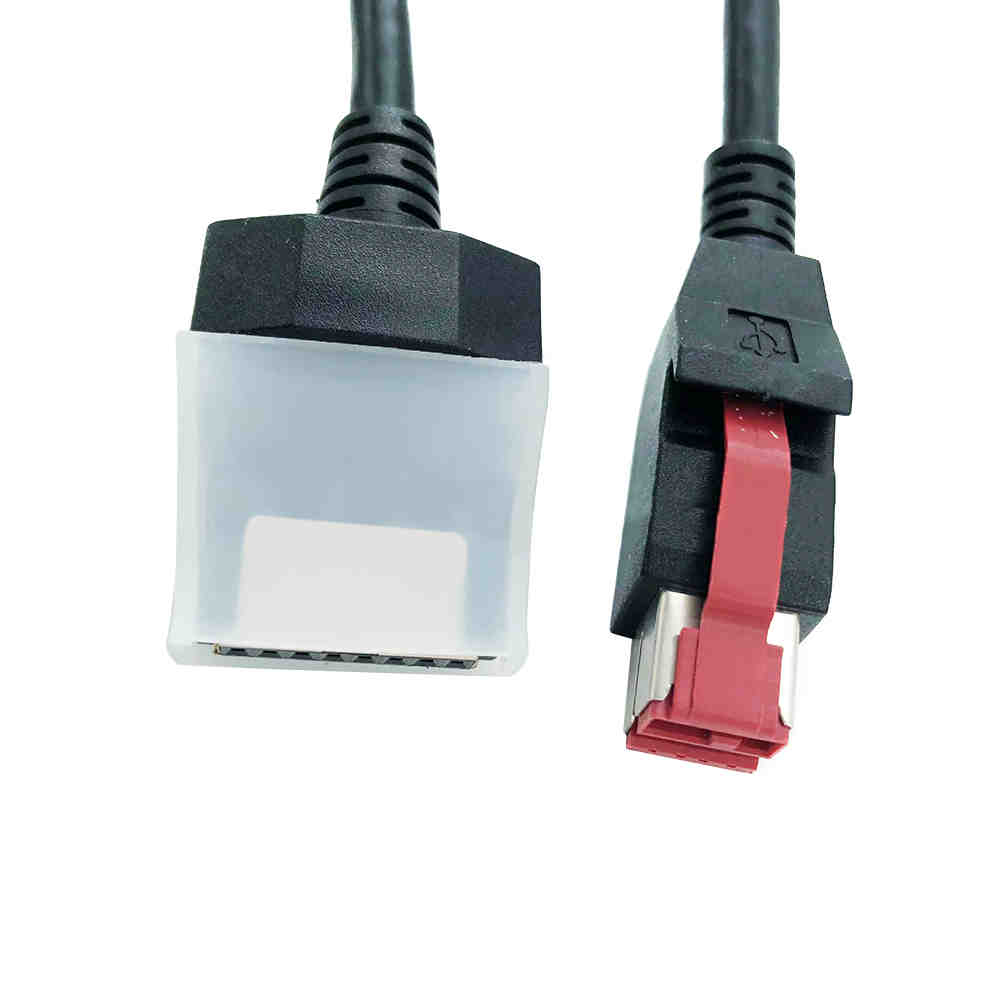 24V POWERED USB to 8P IBM Wincor Hub and Printer Connection Cable