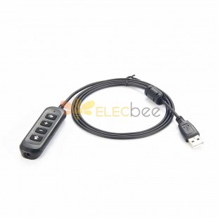 3.5Mm Female To USB Male Headset Adapter 1M