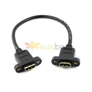 HDMI高清延长线 母对母带耳朵 带螺丝孔可固定HDMI延长线