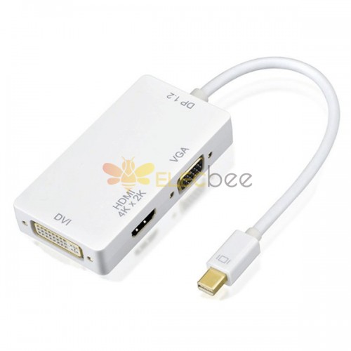 Convertisseur de signal multifonctionnel 20pcs 4K MINI DP vers HDMI + VGA + DVI