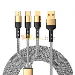 5A 66W 1-to-3 Phone Data Cable - Type-C Super Fast Charging Cable