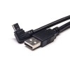 Cable Mini USB de 90 grados para tipo restar un conector macho recto Cable de extensión de 1M