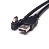 20pcs 90 Degree Mini USB Cable to Type A Straight Male Connector 1M Extension Cable